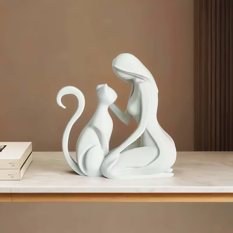 Feminine style ornaments, cute kitten home decoration, ideal gifts for Christmas and Valentine's Day
