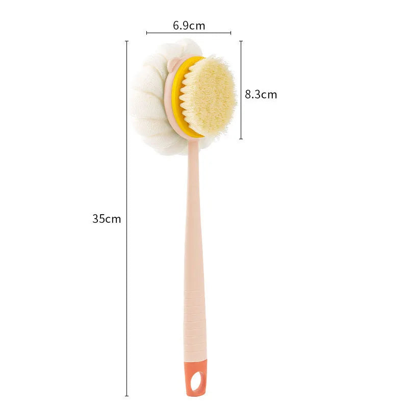 Loofah Back Scrubber Long Handle Shower Body Brush With Soft Mesh Sponge For Women Skin Exfoliating 5