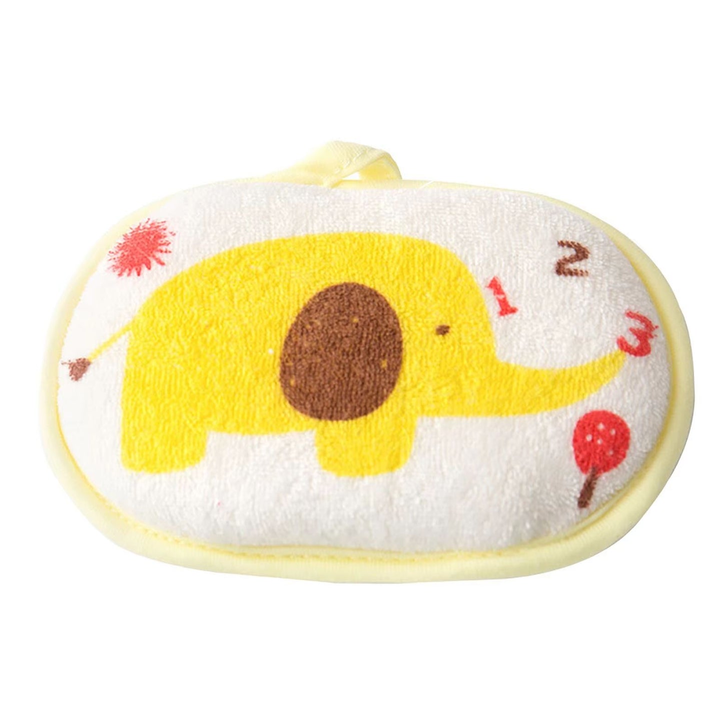 Cute Print Elephant Bath Sponge For Kids Soft Body Wash Towel For Toddlers And Newborns 5