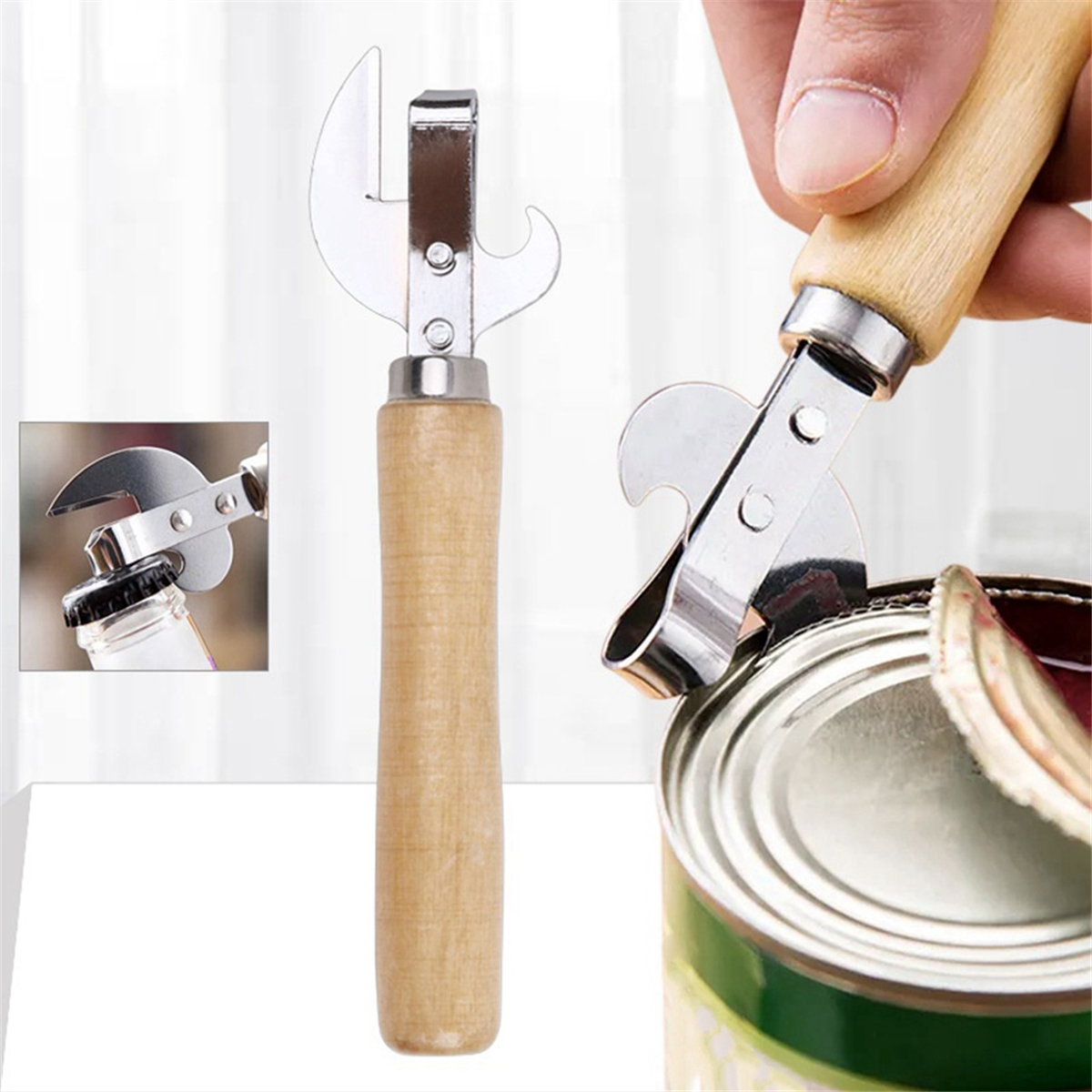 Manual Lid Remover Multifunction Can Opener Utensil Gadgets for Jars Canisters Kitchen Accessories