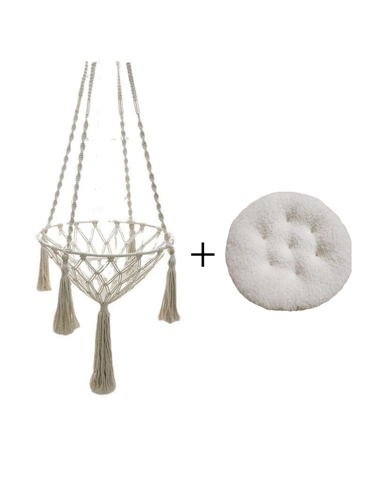 Hand Woven Cotton Rope Cat Hammock Hanging Pet Swing Basket For Indoor Use 14