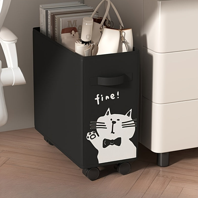 Under Table Rolling Storage Cart Essential For Mobile Office Organization Perfect Gift For Mothers 3