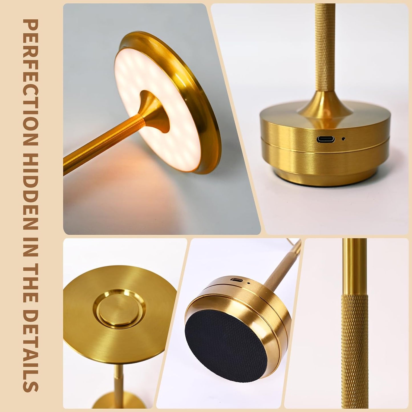 Wireless Simple LED Desk Lamp Retro Charging Table Lamp Restaurant Bar Light Dimming Atmosphere Tou 8