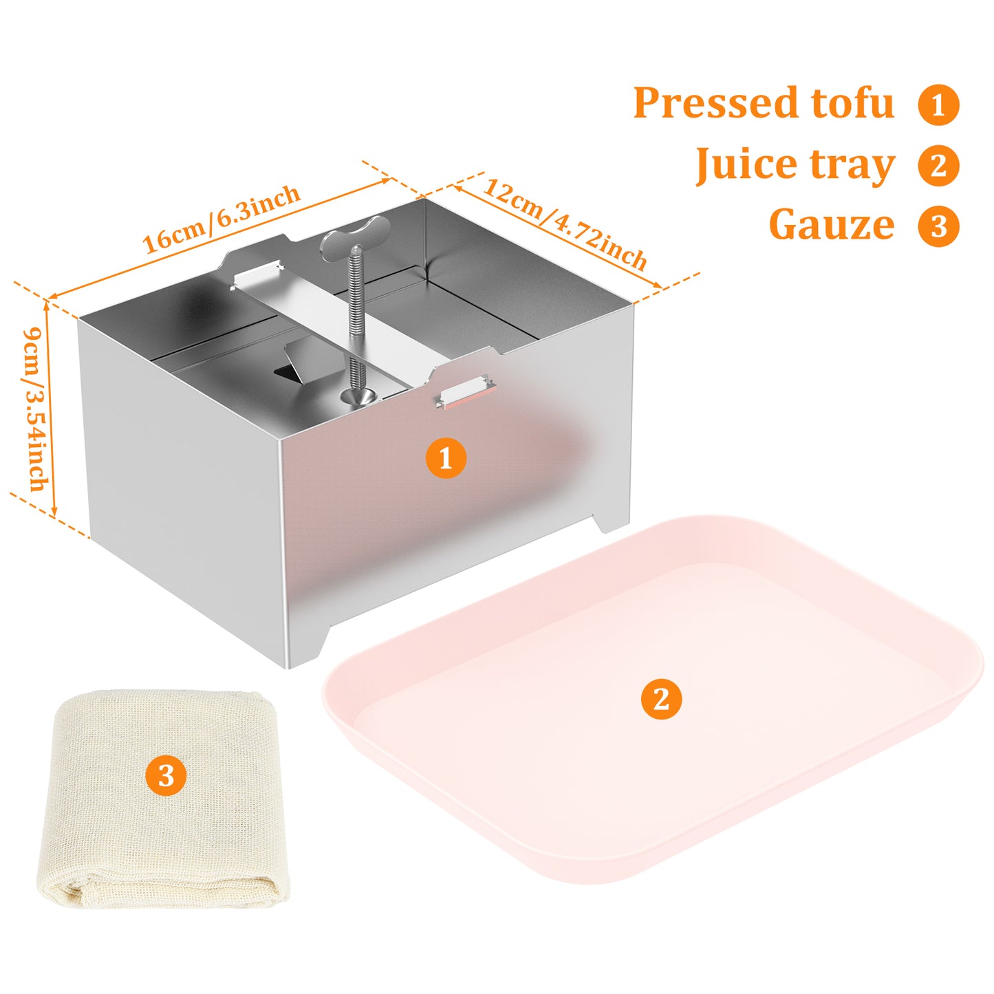 Homemade Tofu Mold Kit, Tofu Press Mould, Food Grade Stainless Steel Cheese Maker