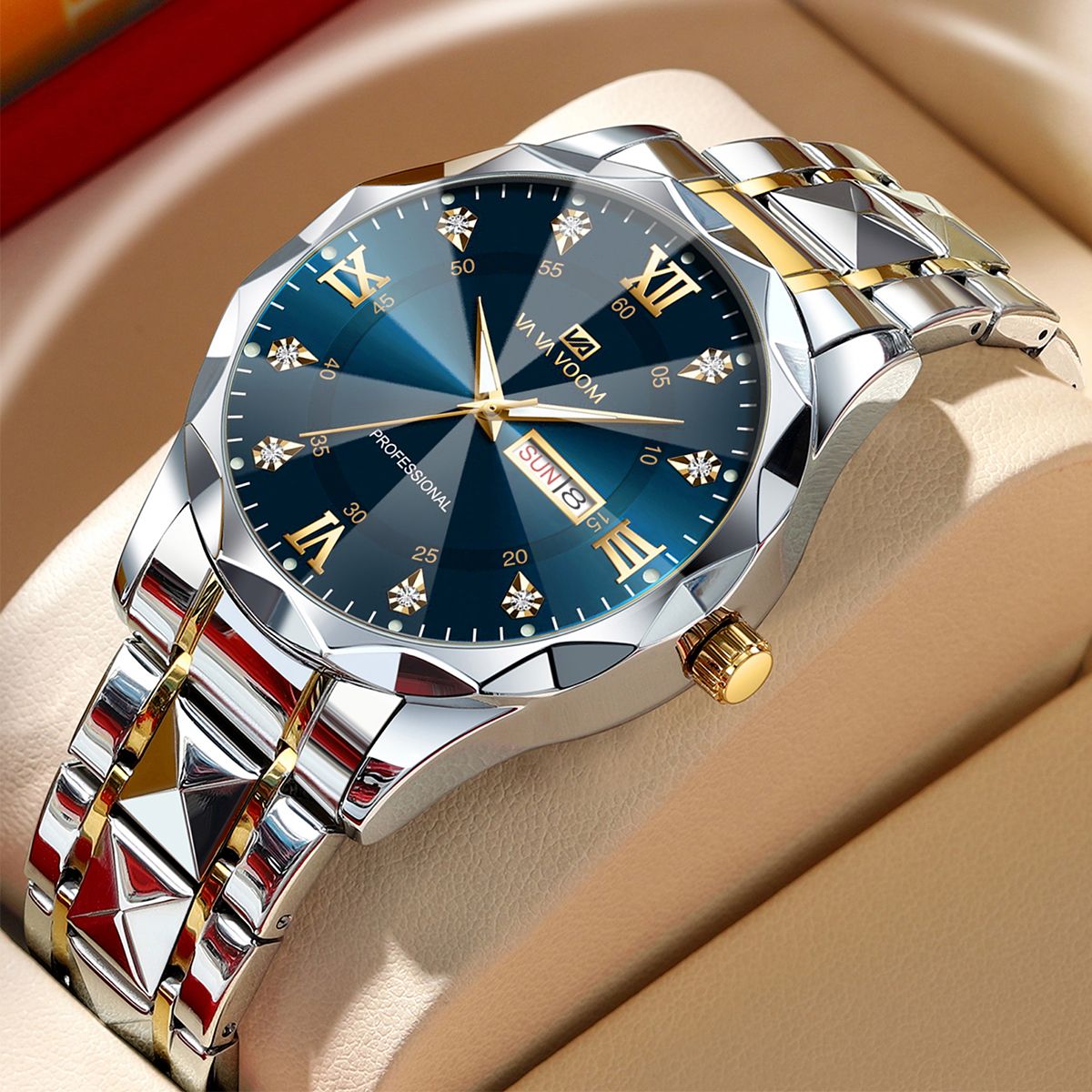 Waterproof Mens Luxury Watch Business Quartz Watch With Date Calendar Fashion Business 5