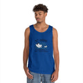 At Home Tank Top – “At Home: Eat • Sleep • Repeat” Couch Lounging Graphic Tank