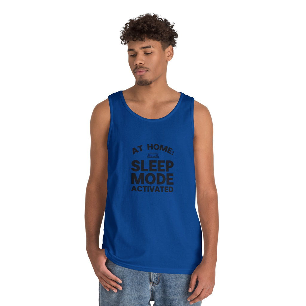Sleep Mode Tank Top — "At Home: Sleep Mode Activated" Relaxed Loungewear