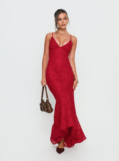 Cyrene Maxi Dress Red