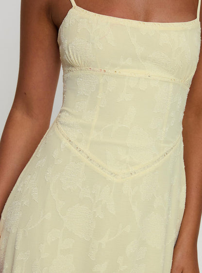 South Of France Maxi Dress Yellow Petite