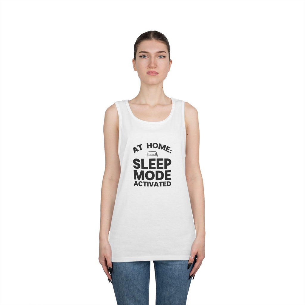 Sleep Mode Tank Top — "At Home: Sleep Mode Activated" Relaxed Loungewear