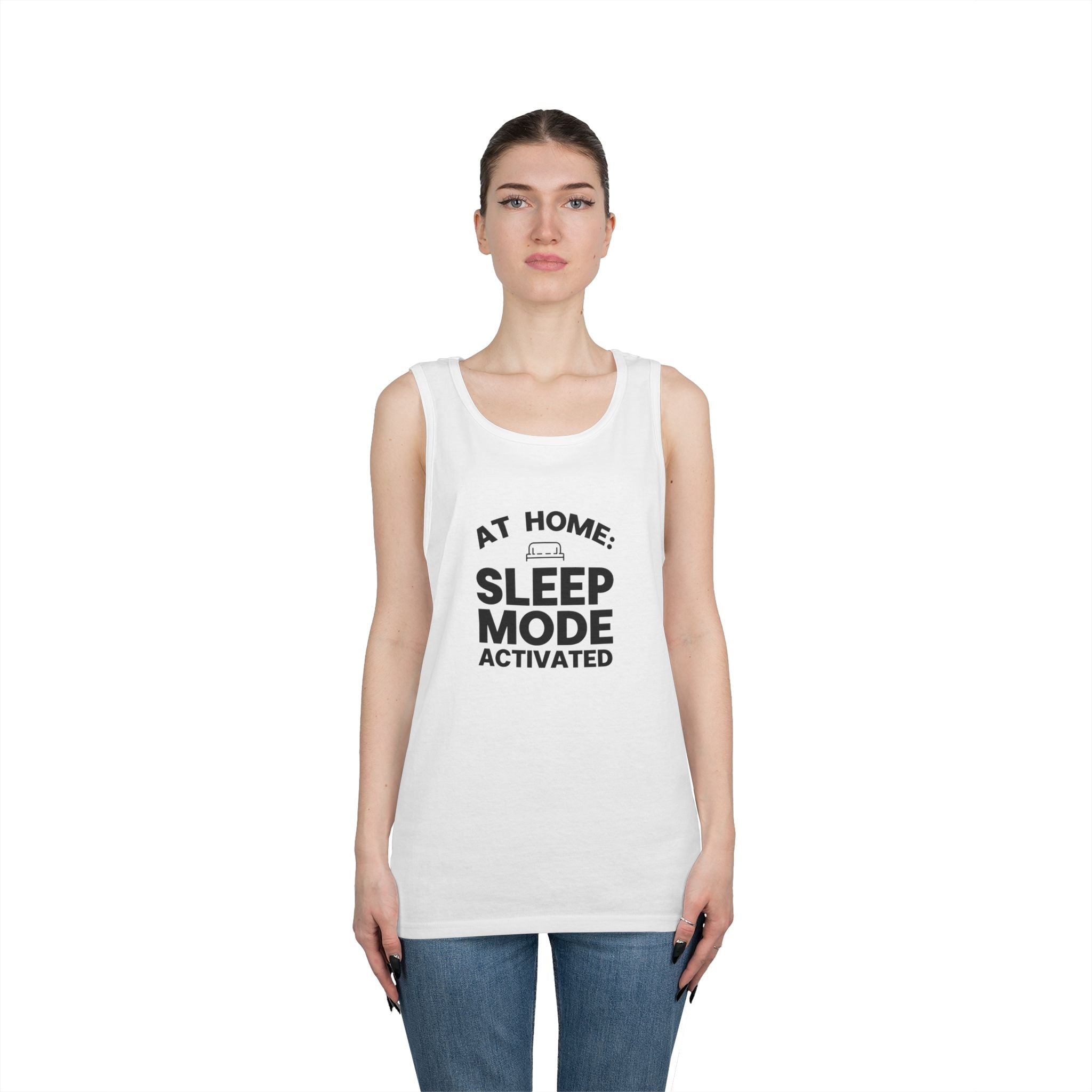 Sleep Mode Tank Top — "At Home: Sleep Mode Activated" Relaxed Loungewear
