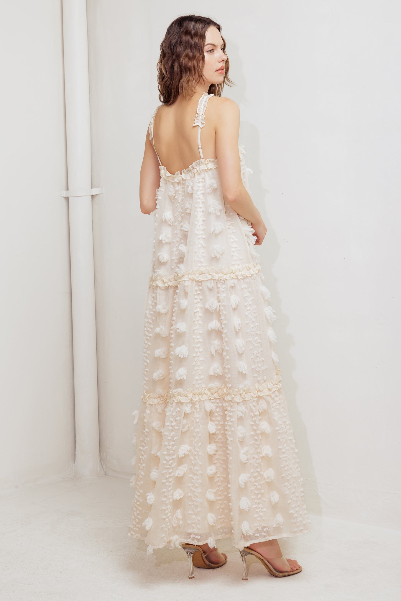 CLOUD NINE CROSS FRONT MAXI DRESS