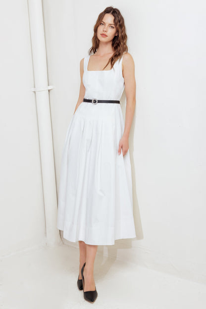 REVERIE WHITE MIDI DRESS