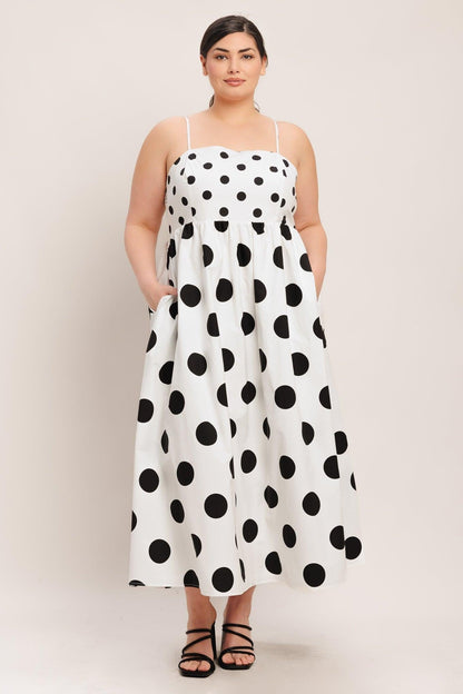 DOLCE VITA POLKA DOT MIDI DRESS FINAL