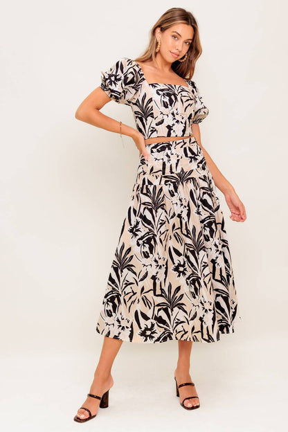 MILA ISLAND INSPIRED TOP & SKIRT SET