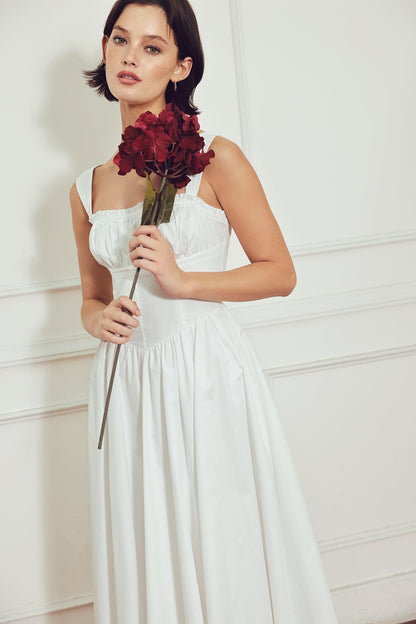 SWEETHEART SERENADE WHITE MIDI DRESS FINAL