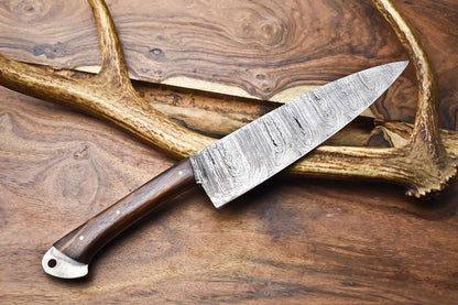 120 Handmade Damascus Steel Chef Knife  Full Tang Kitchen Cooking Knife  Custom Forged 3