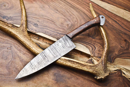 12.0" Handmade Damascus Steel Chef Knife | Full Tang Kitchen Cooking Knife | Custom Forged