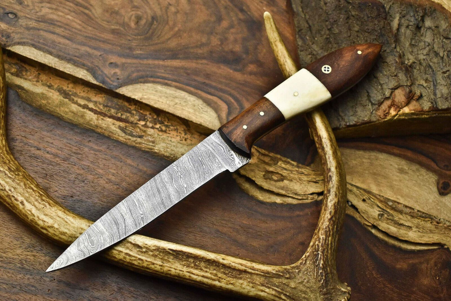 12" Handmade Damascus Steel Chef Knife | Full Tang Kitchen Cooking Blade