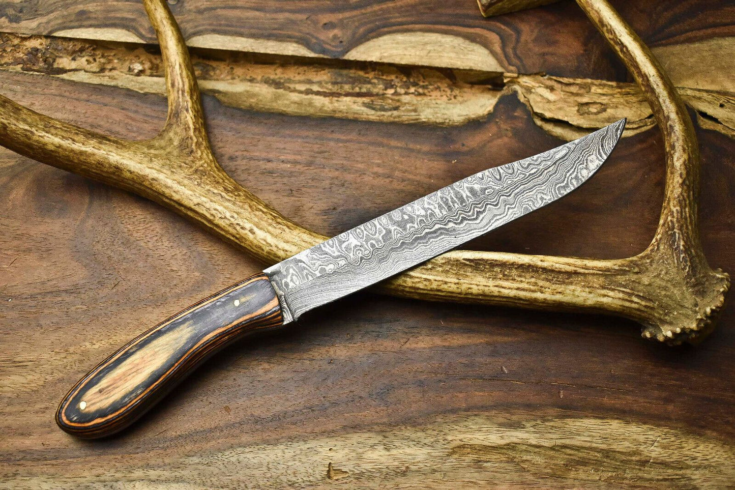 Custom Damascus Steel Chef Knife  12 Hand Forged Full Tang Kitchen Knife 3