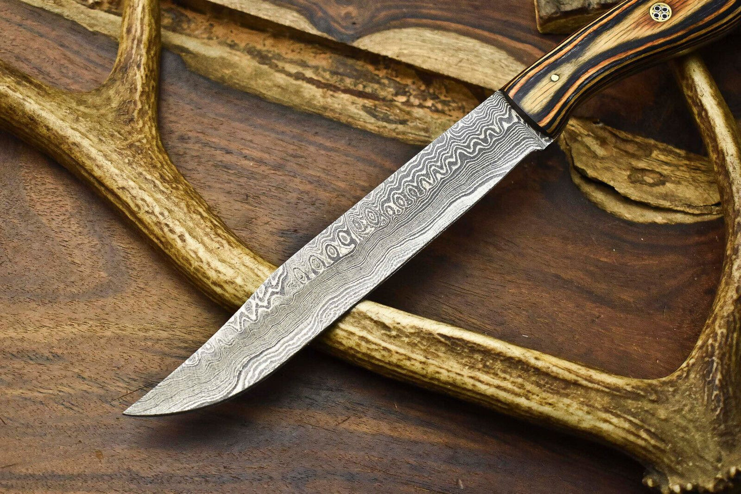 Custom Damascus Steel Chef Knife  12 Hand Forged Full Tang Kitchen Knife 2
