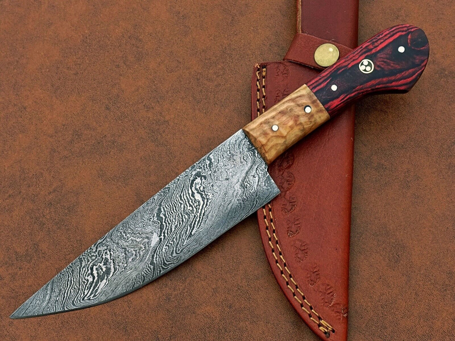 Professional 12 Handmade Damascus Chef Knife  Full Tang Cooking Blade 1