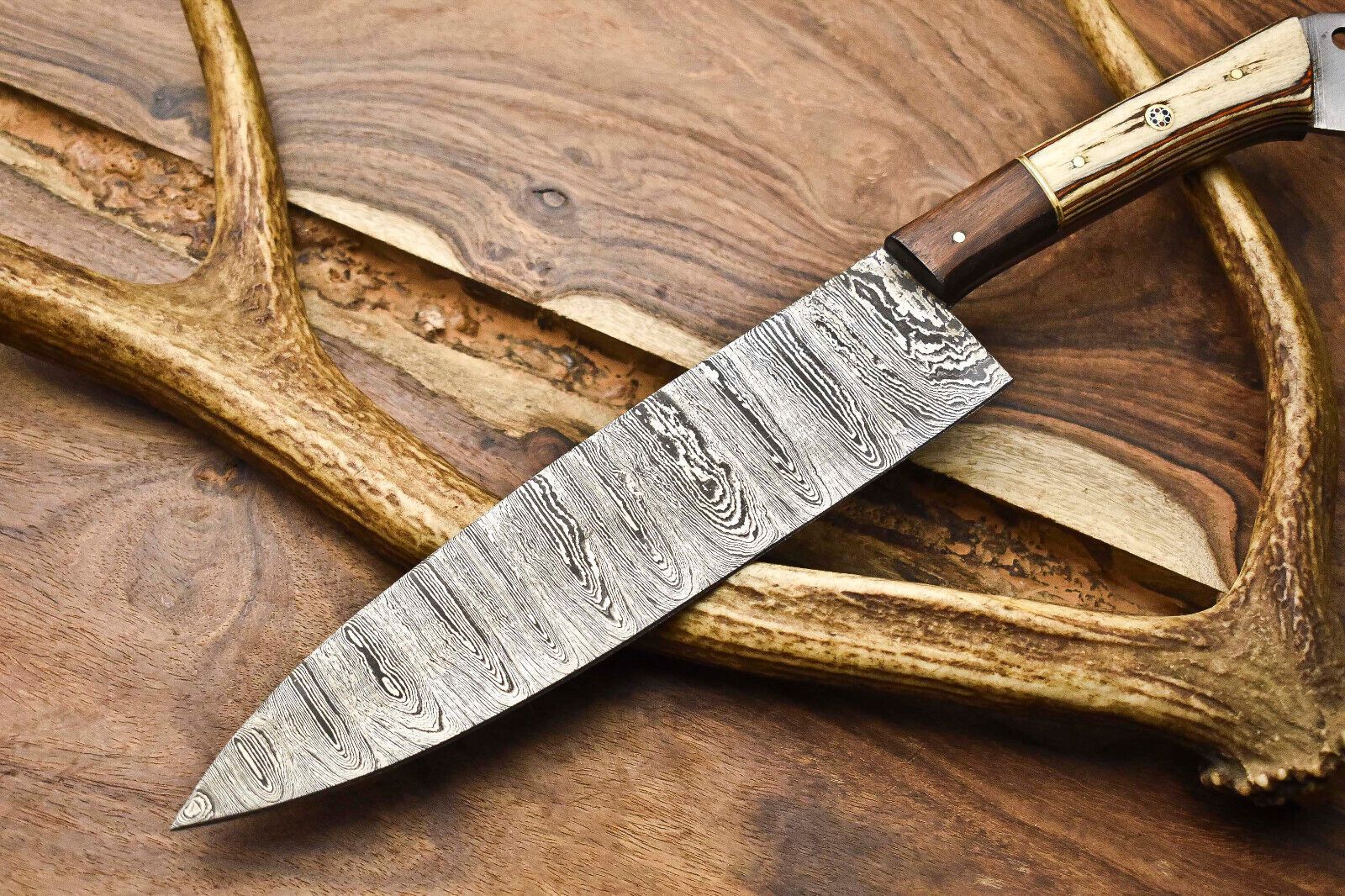 Premium 12 Handmade Damascus Steel Chef Knife  Sharp  Durable Kitchen Tool 2