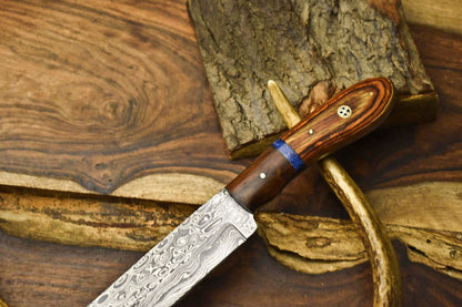 Authentic 12 Damascus Steel Chef Knife  Handmade Kitchen Cutting Blade 1