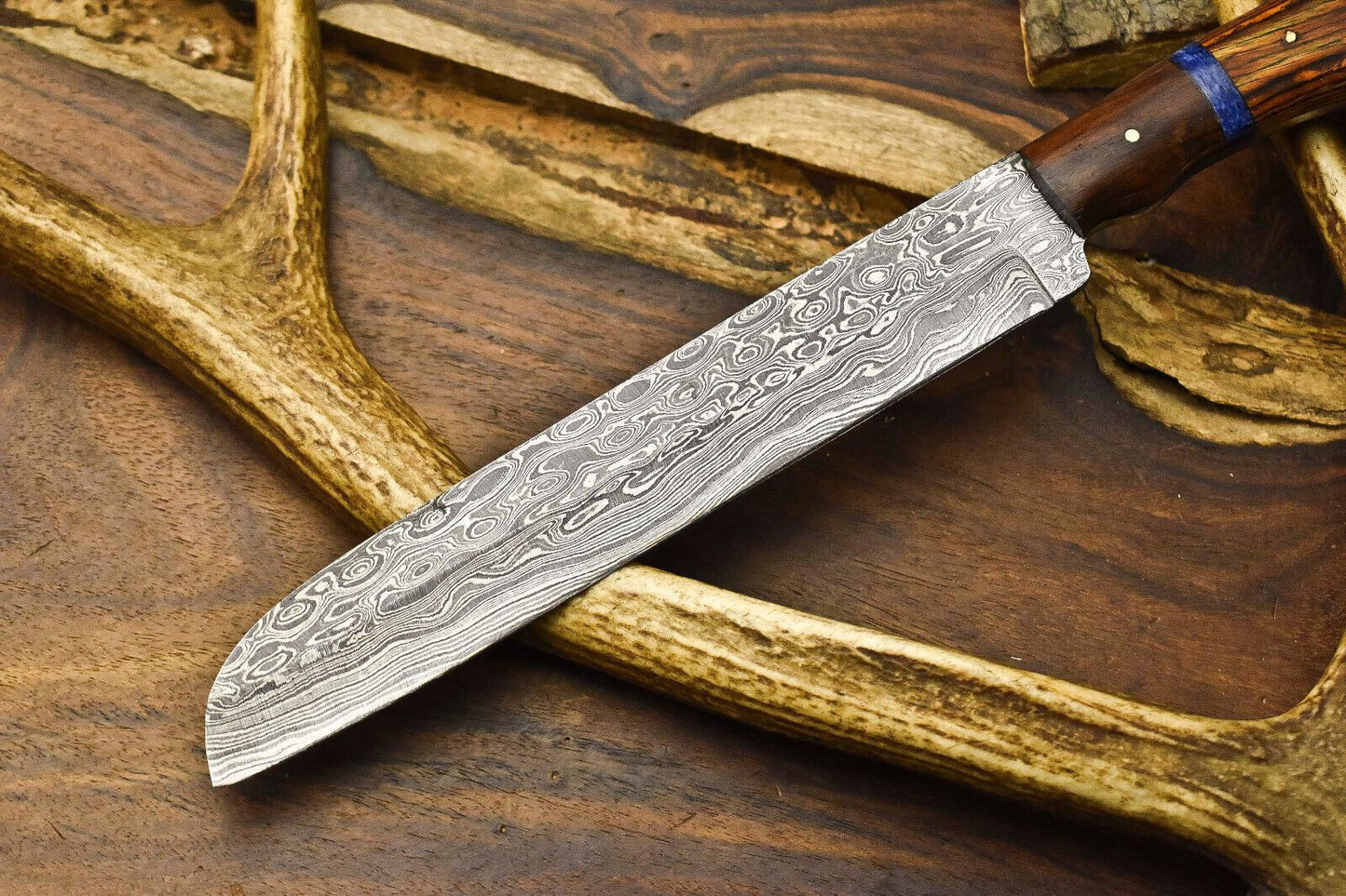 Authentic 12 Damascus Steel Chef Knife  Handmade Kitchen Cutting Blade 2