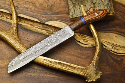 Authentic 12" Damascus Steel Chef Knife | Handmade Kitchen Cutting Blade