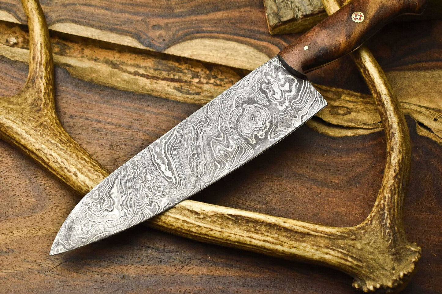 12 Professional Handmade Damascus Chef Knife  Hand Forged Kitchen Blade 2