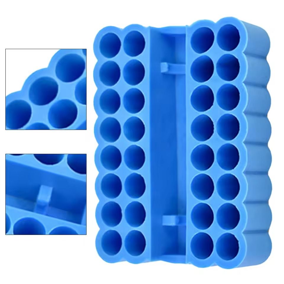 2pcs 32 Hole Hex Shank Bit Holder Organizer Storage Box For 635mm Shank Bits 1