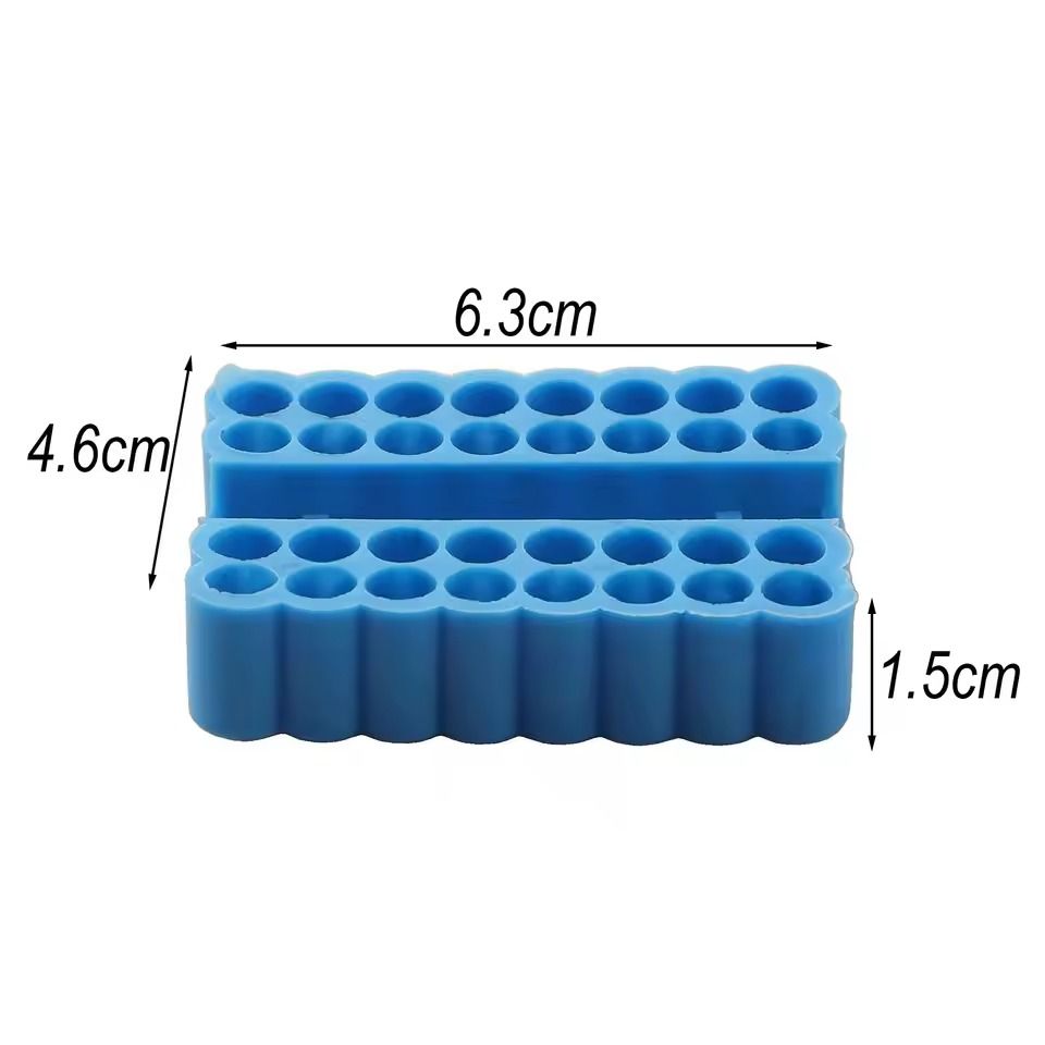 2pcs 32 Hole Hex Shank Bit Holder Organizer Storage Box For 635mm Shank Bits 3
