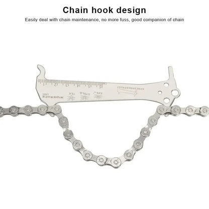 Bicycle Chain Wear Indicator Ruler Repair Tool Stainless Steel Chain Measurement Gauge 1