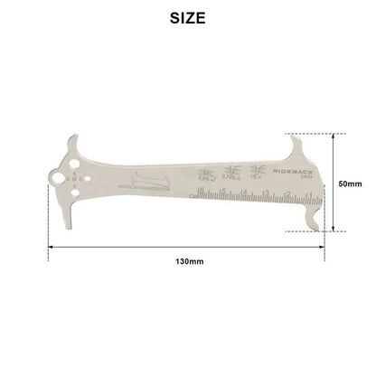 Bicycle Chain Wear Indicator Ruler Repair Tool Stainless Steel Chain Measurement Gauge 4