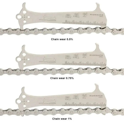 Bicycle Chain Wear Indicator Ruler Repair Tool Stainless Steel Chain Measurement Gauge 5