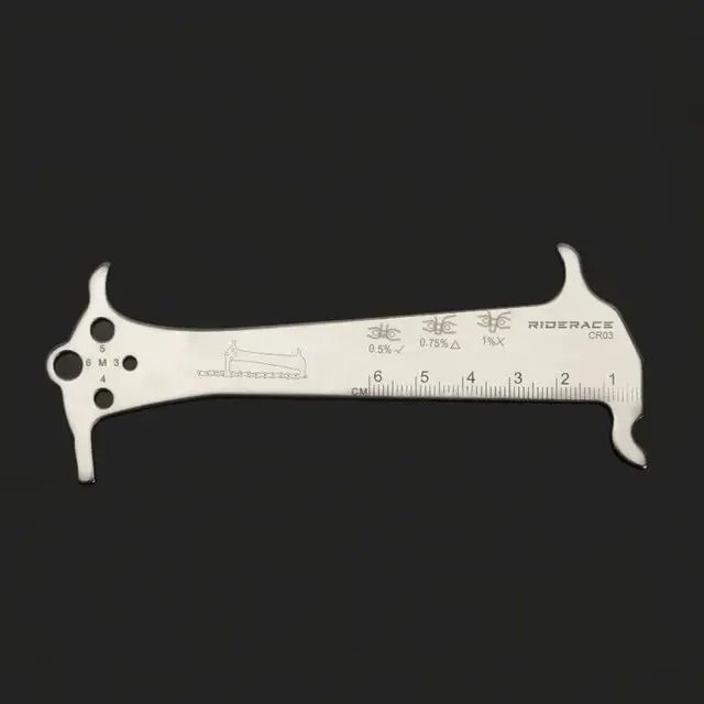 Bicycle Chain Wear Indicator Ruler Repair Tool Stainless Steel Chain Measurement Gauge 6