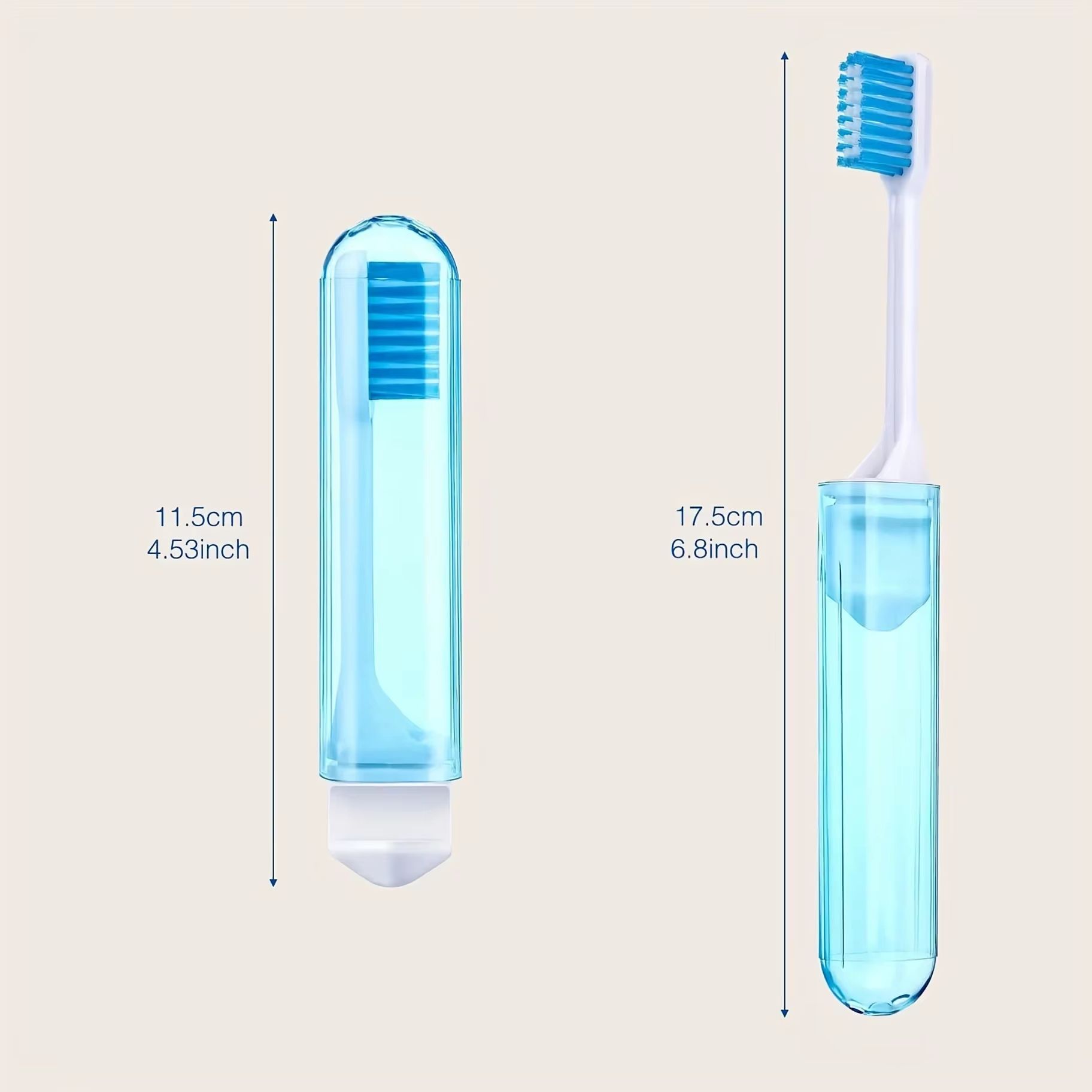 Portable Folding Travel Toothbrush Set  10pcs UltraSoft Bristle Toothbrushes For Camping Hiking  Ev 2