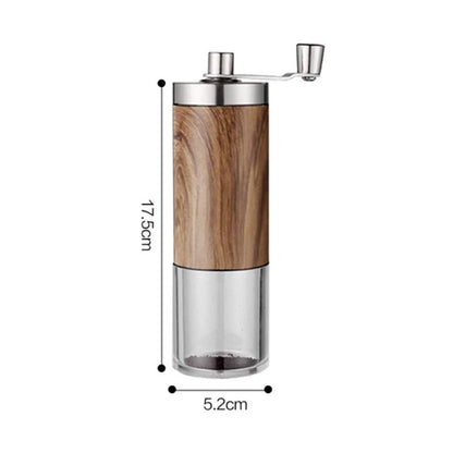 Hand Coffee Bean Grinder Wood Grain Stainless Steel Crank Manual Kitchen Grinder Tool 5