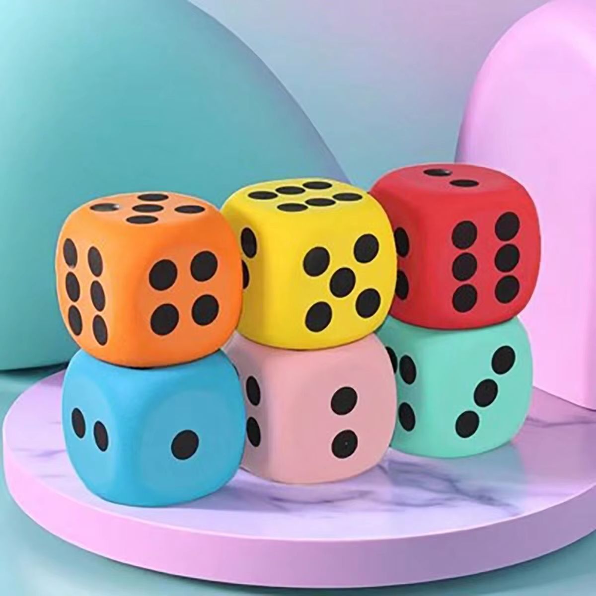 Interactive Soft Foam Dice Set – Jumbo Pet Game Dice for Playtime, Training & Fun Activities