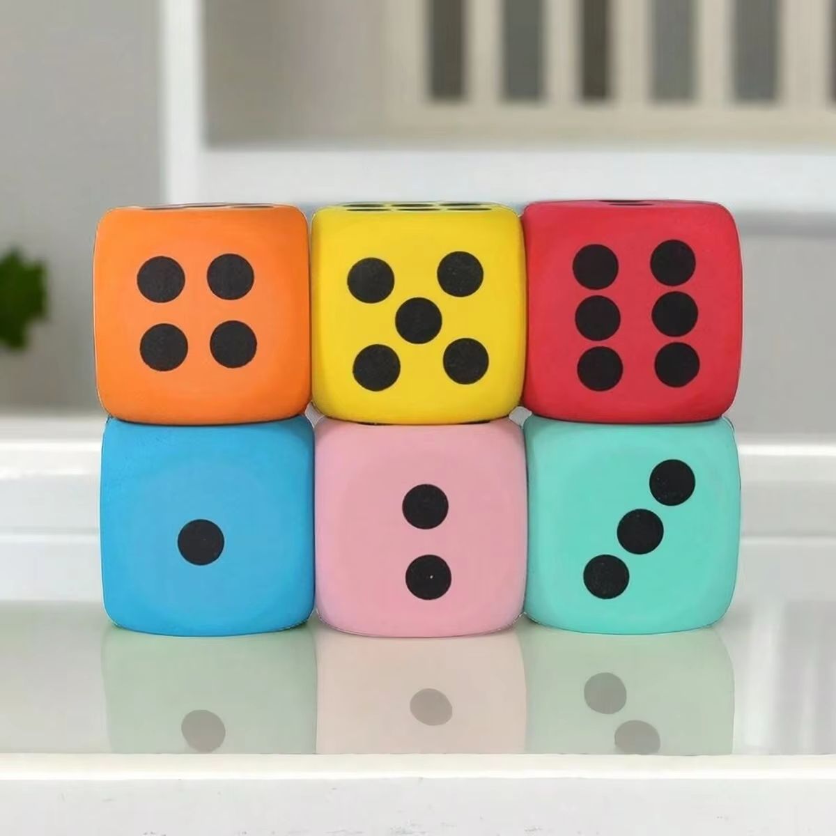 Interactive Soft Foam Dice Set  Jumbo Pet Game Dice For Playtime Training  Fun Activities 4