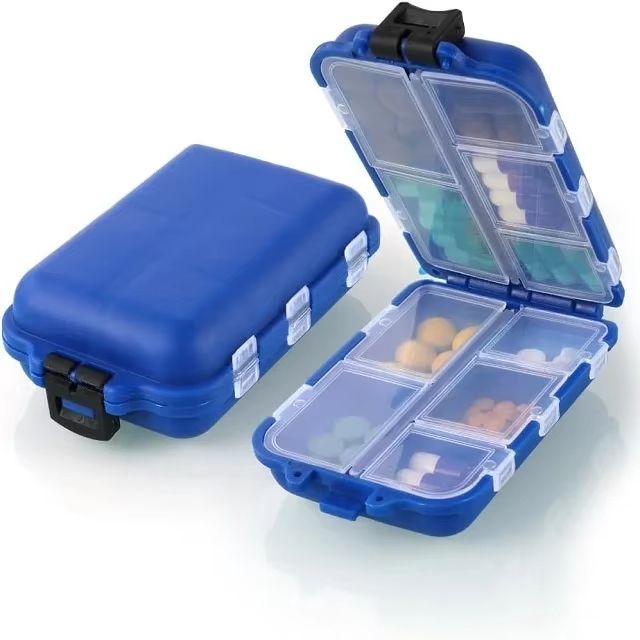 Portable 10Compartment Pill Organizer  Weekly Vitamin Dispenser For Effortless Daily Wellness 6