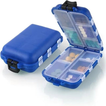 Portable 10Compartment Pill Organizer  Weekly Vitamin Dispenser For Effortless Daily Wellness 6