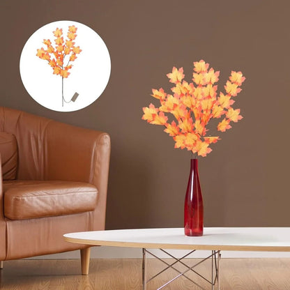 LED Red Maple Leaf Branch String Lights 2