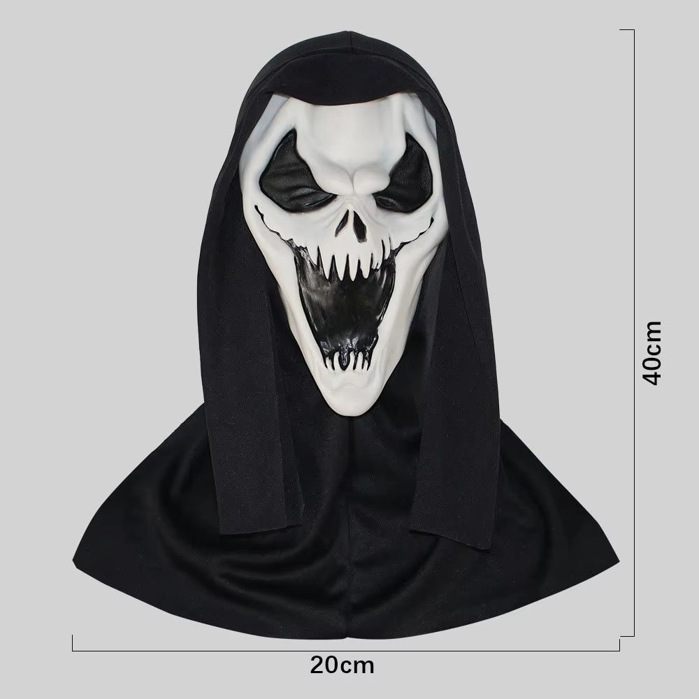 Red Tongue Scream Latex Mask  Horror Full Head Prop For Halloween Terror 6