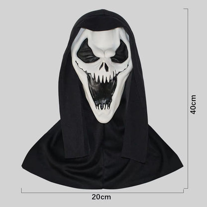 Red Tongue Scream Latex Mask  Horror Full Head Prop For Halloween Terror 6