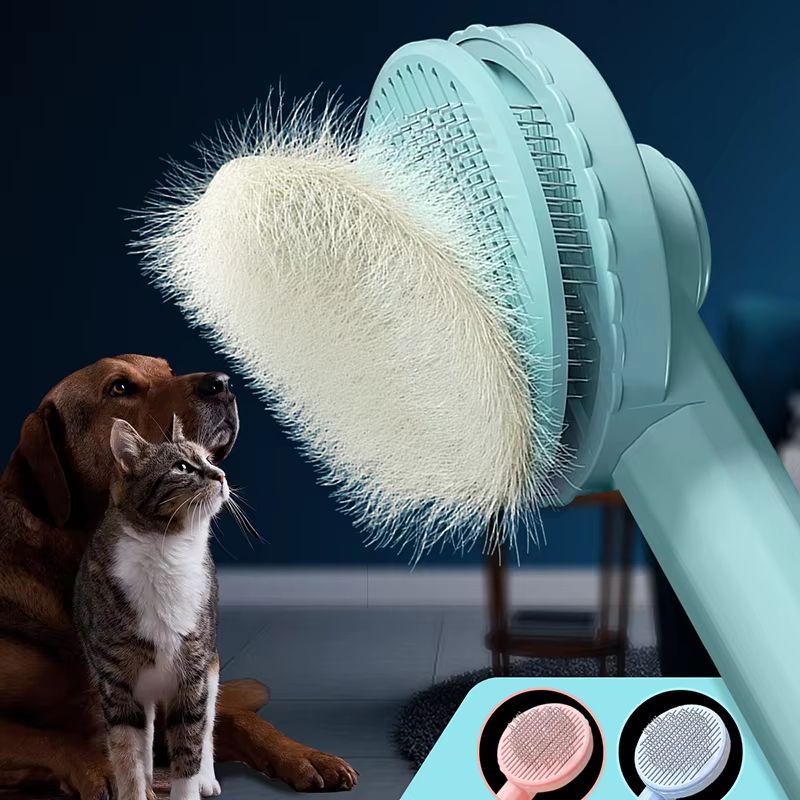 Cat Grooming Brush – Gentle Hair Remover for Shedding Relief