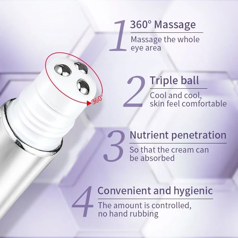 OCHEAL Anti Wrinkle Anti Dark Circle Eye Cream Roller Massager Moisturizing Eye Bags Anti Aging Hya 2
