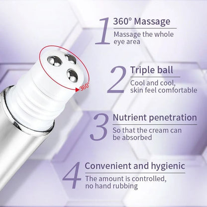 OCHEAL Anti Wrinkle Anti Dark Circle Eye Cream Roller Massager Moisturizing Eye Bags Anti Aging Hya 2