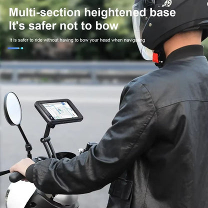 Waterproof Motorcycle Phone Mount  360deg Swivel GPS Holder For Secure Navigation 2